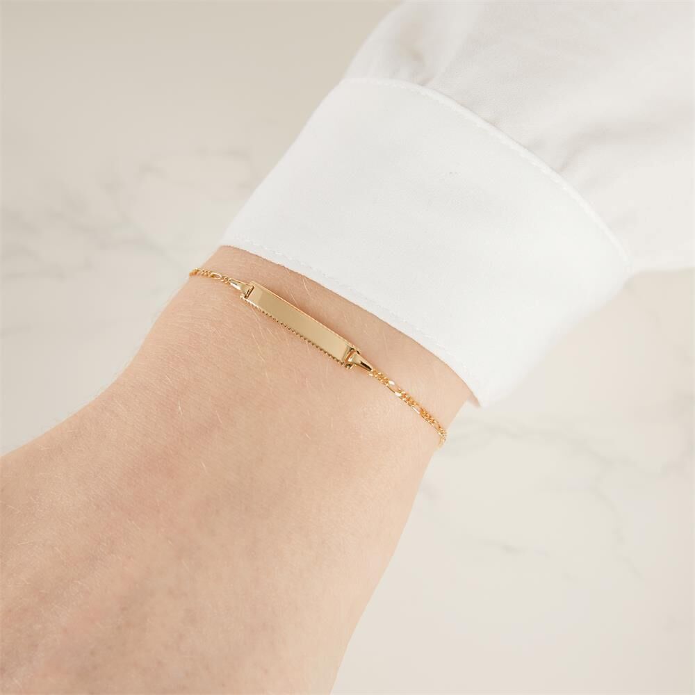 Unique Gravierbares Armband 585er Gold Randverzierung gold