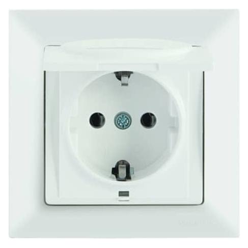Mutlusan Candela Steckdose mit Deckel weiss (31529210)