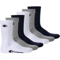 CHAMPION Champion Unisex Socken, 6 Paar - Crew Socken Basic, Größe EU 39-42 in Blau Blau