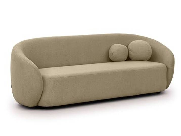 S-Style Möbel Sofa Couch - 3 Sitzer - Bouclé-Stoff - Freistehend - Bloom Beige