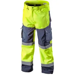 Topex, Arbeitshose, Softshell-Warnschutzhose mit Reflektionsstreifen neongelb XL (XL)