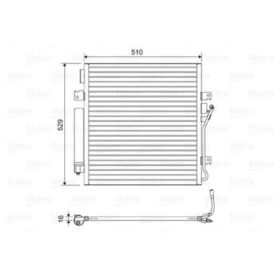 VALEO Kondensator, Klimaanlage 814163 für DODGE JEEP