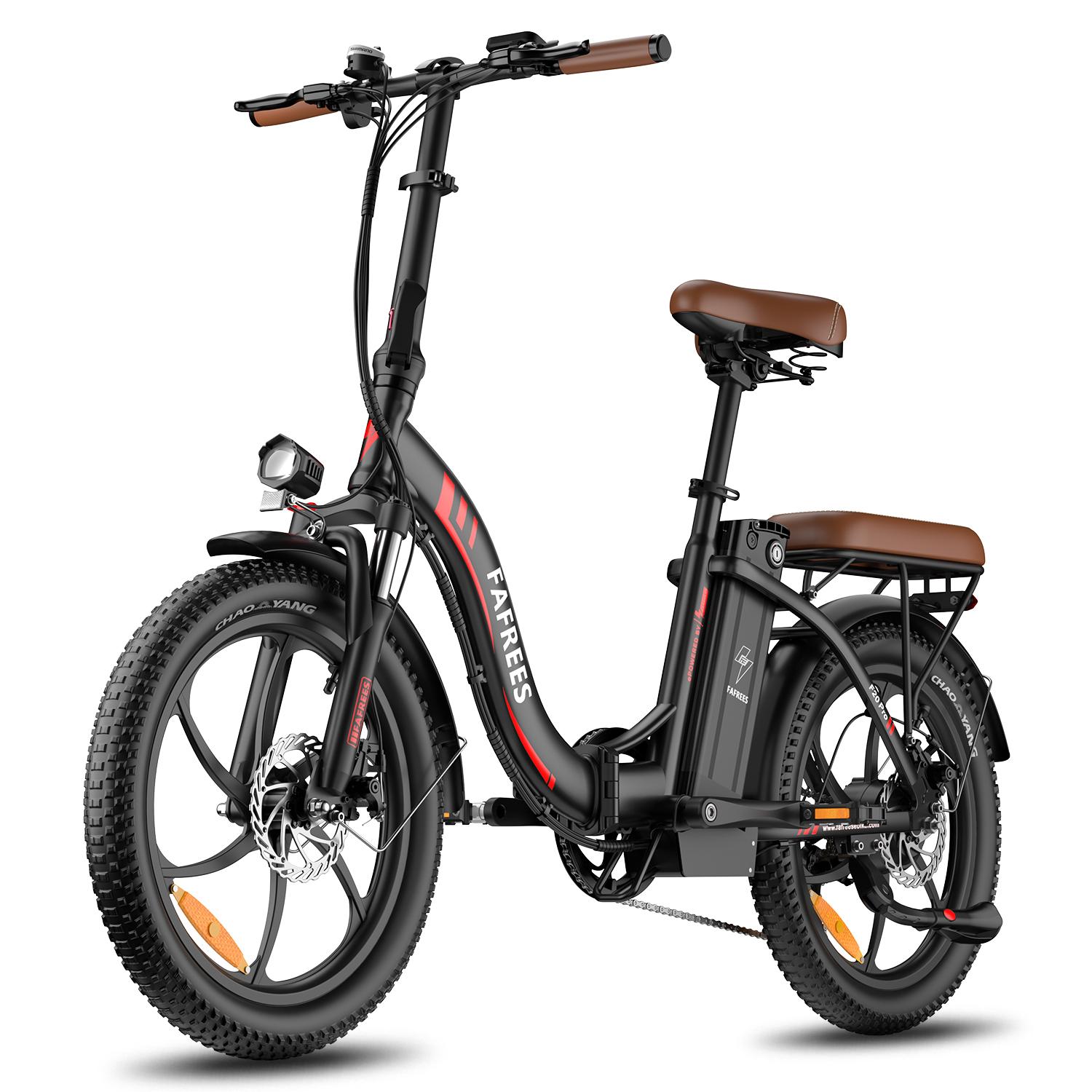 F20 Pro 20 Zoll Faltbares Elektrofahrrad, 250W 36V 20AH Akku mit Superkapazität,Shimano 7S, 20"*3.0 Fat Tire schwarz