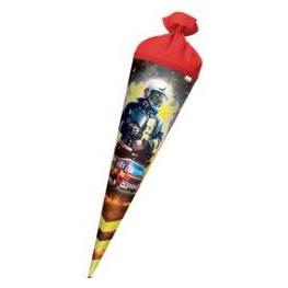 Roth Schultüte ""Feuerwehrmann"", eckig, 850 mm Tüllverschluss, mit stabiler -Spitze (85 cm, 1x) (678875)