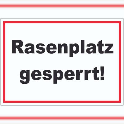 HB-Druck Rasenplatz gesperrt Aufkleber A6 (105x148mm)