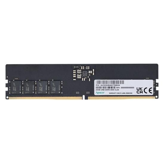 Apacer 32 GB DDR5 4800 MHz Schwarz (1 x 32GB, 4800 MHz, DDR5-RAM) (77921082)