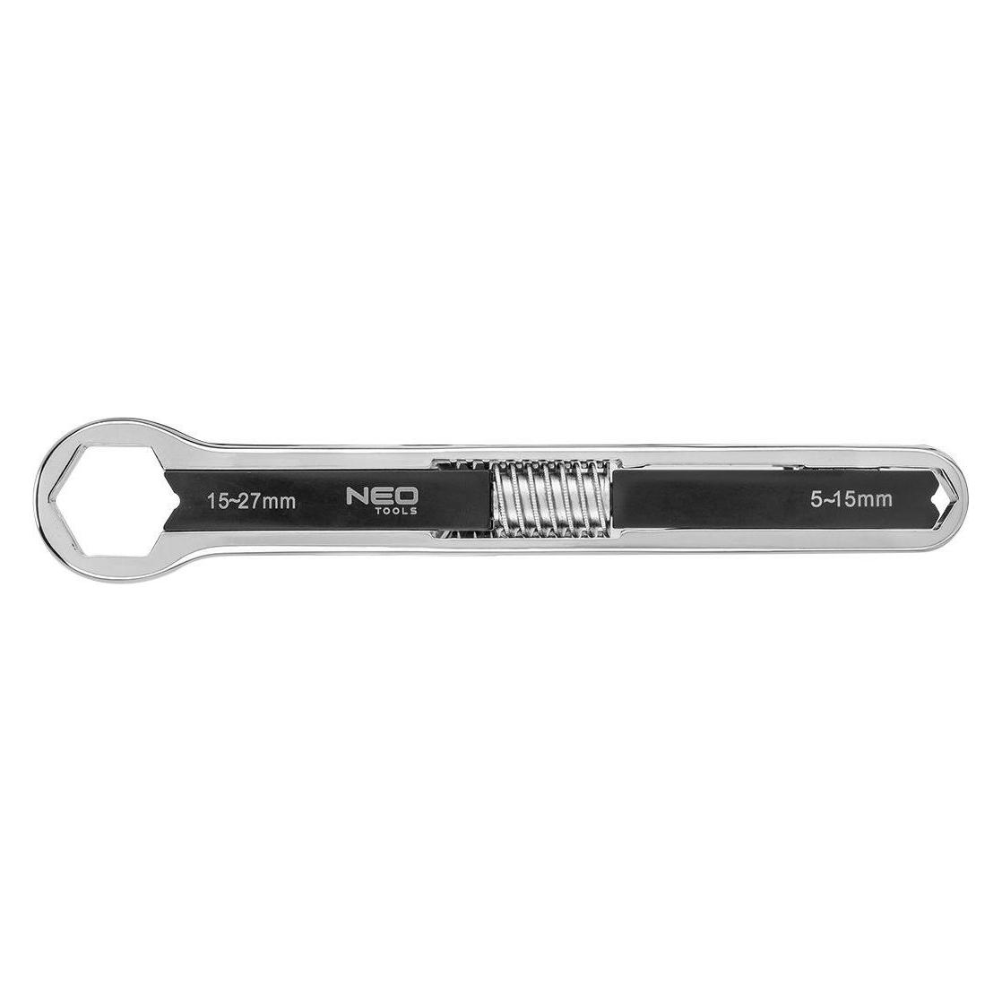 Neo verstellbarer Ringschlüssel (verstellbarer Ringschlüssel, Doppelende 5-27 mm) (03-031)