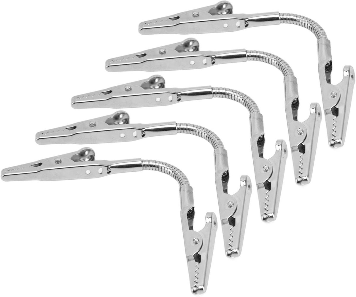 Set van 5 dubbelzijdige metalen clips voor foto's en notities
