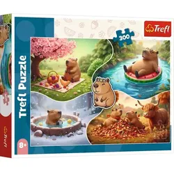 Trefl: Vier Jahreszeiten mit Capybaras – 300-teiliges Puzzle