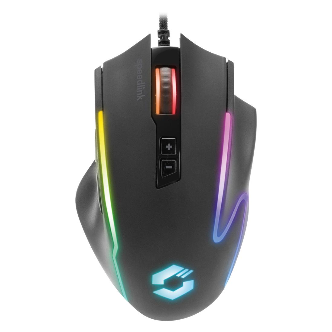 Speedlink DECUS NX RGB Gaming Mouse, rubber-black (Kabelgebunden) (M658)