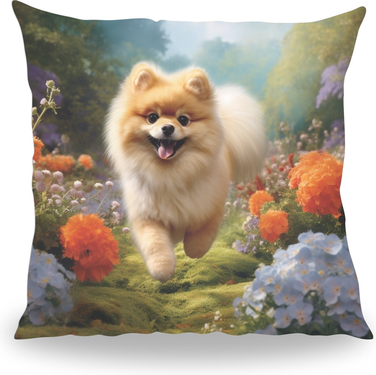 PillowBuddies Kussen met Huisdier Portret Pomeriaan - 50 cm