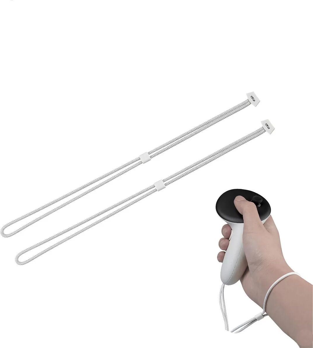 INF Sangles de poignet pour contrôleur VR x2 - Sanglées en nylon réglables pour jeu VR sécurisé et confortable Blanc