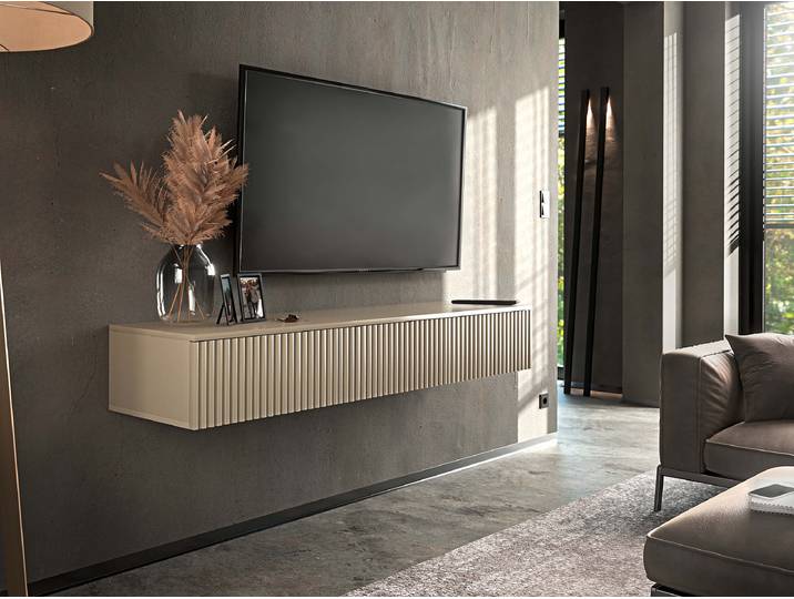 TV-Lowboard Liptol Front: MDF Mitteldichte Holzfaserplatte , foliert Korpus: Spanplatte, beschichtet Beige 150cm