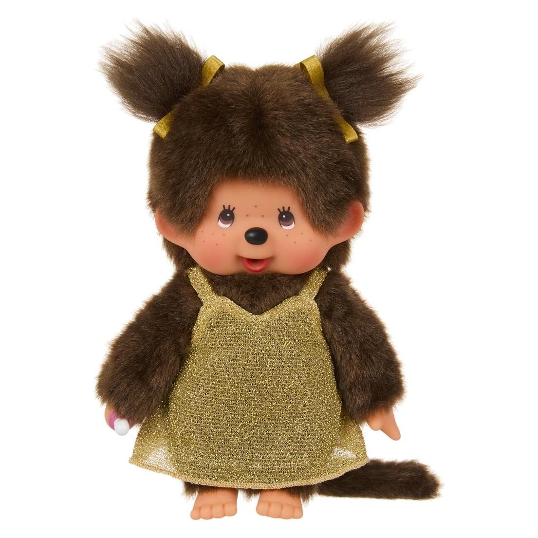 Monchhichi Plüschfigur Glitter Dress Girl gold 20cm (24 cm) (MI204038)