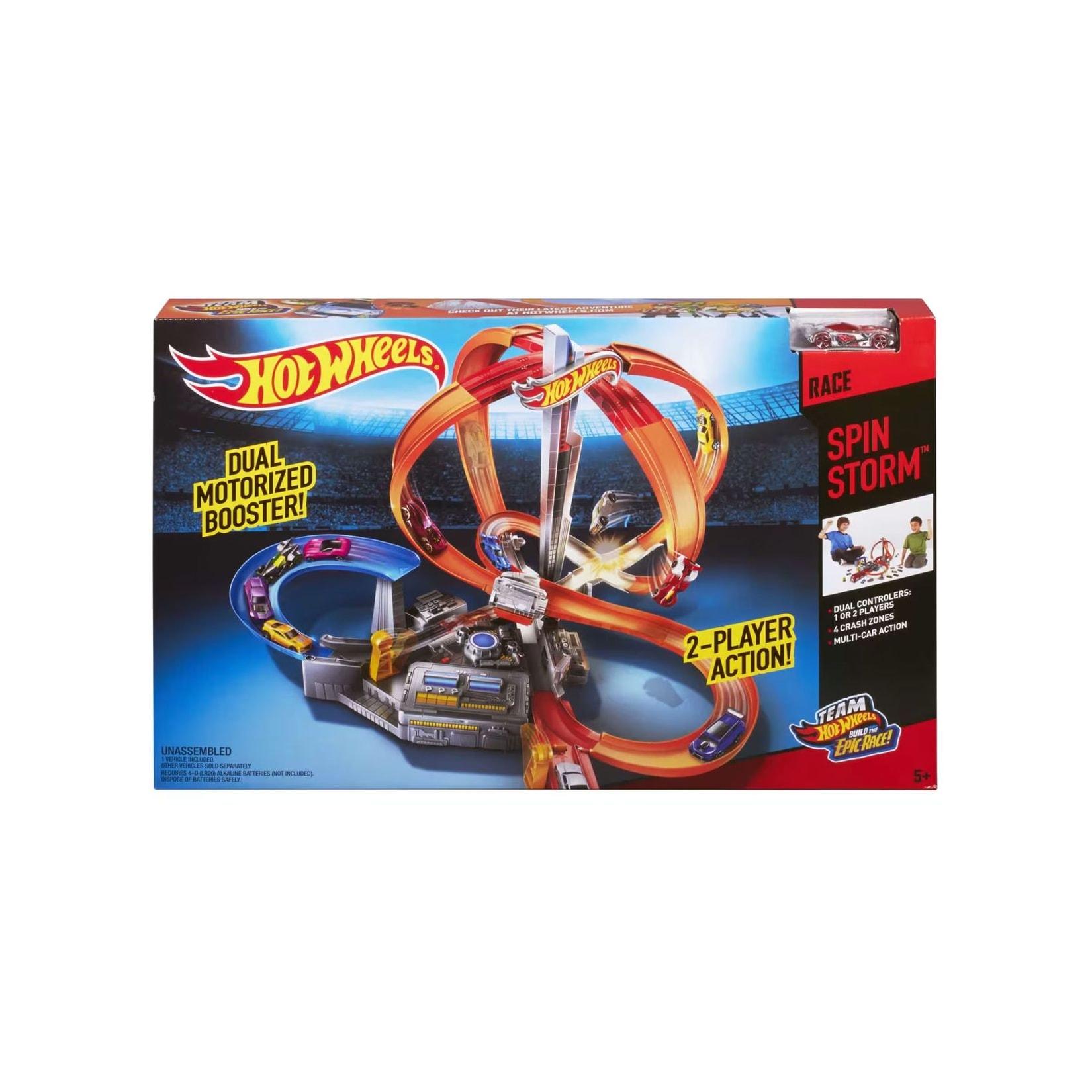 Mattel CDL45 - Hot Wheels - Trackset Mega-Crash Superbahn – Adrenalin pur! (1 Fahrzeug enthalten)