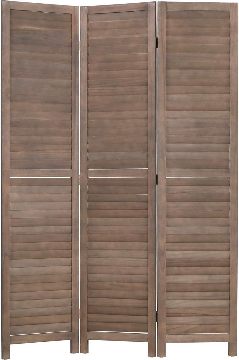 Houten Ruimteverdeler Kamerscherm Opvouwbaar Bruin H: 170 cm, B: 40 cm