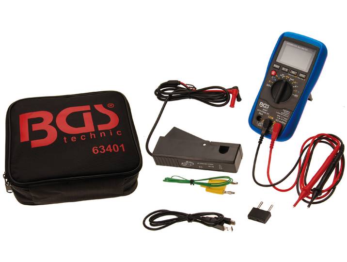 BGS Multimètre numérique de voiture avec interface USB - 63401