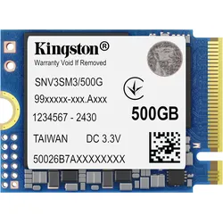 KINGSTON NV3 NVMe PCIe 4.0 SSD 500GB, M.2 2230 / M-Key / PCIe 4.0 x4