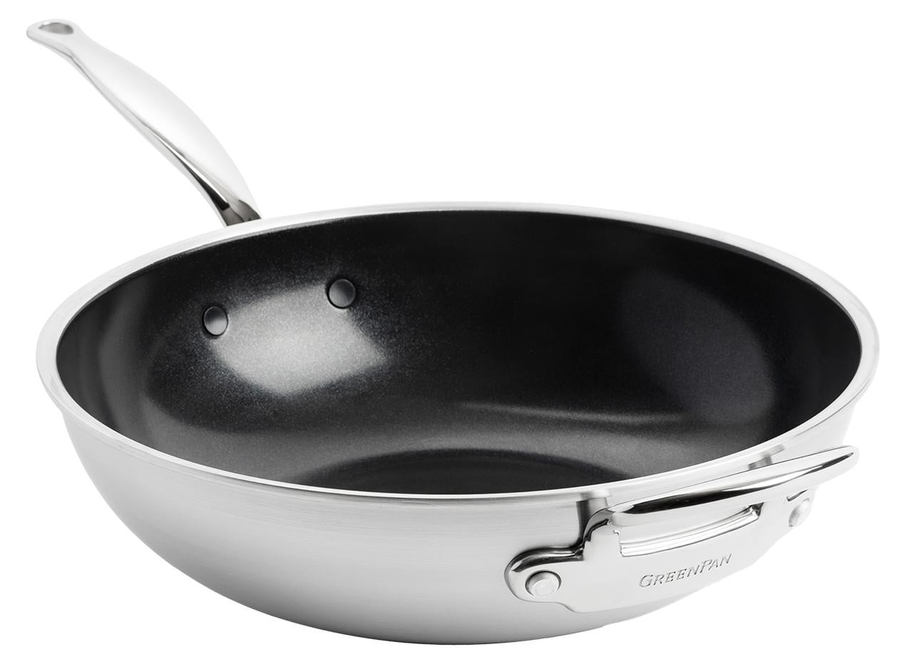GreenPan Premiere Ronde wok/koekenpan Zilver Roestvrij staal