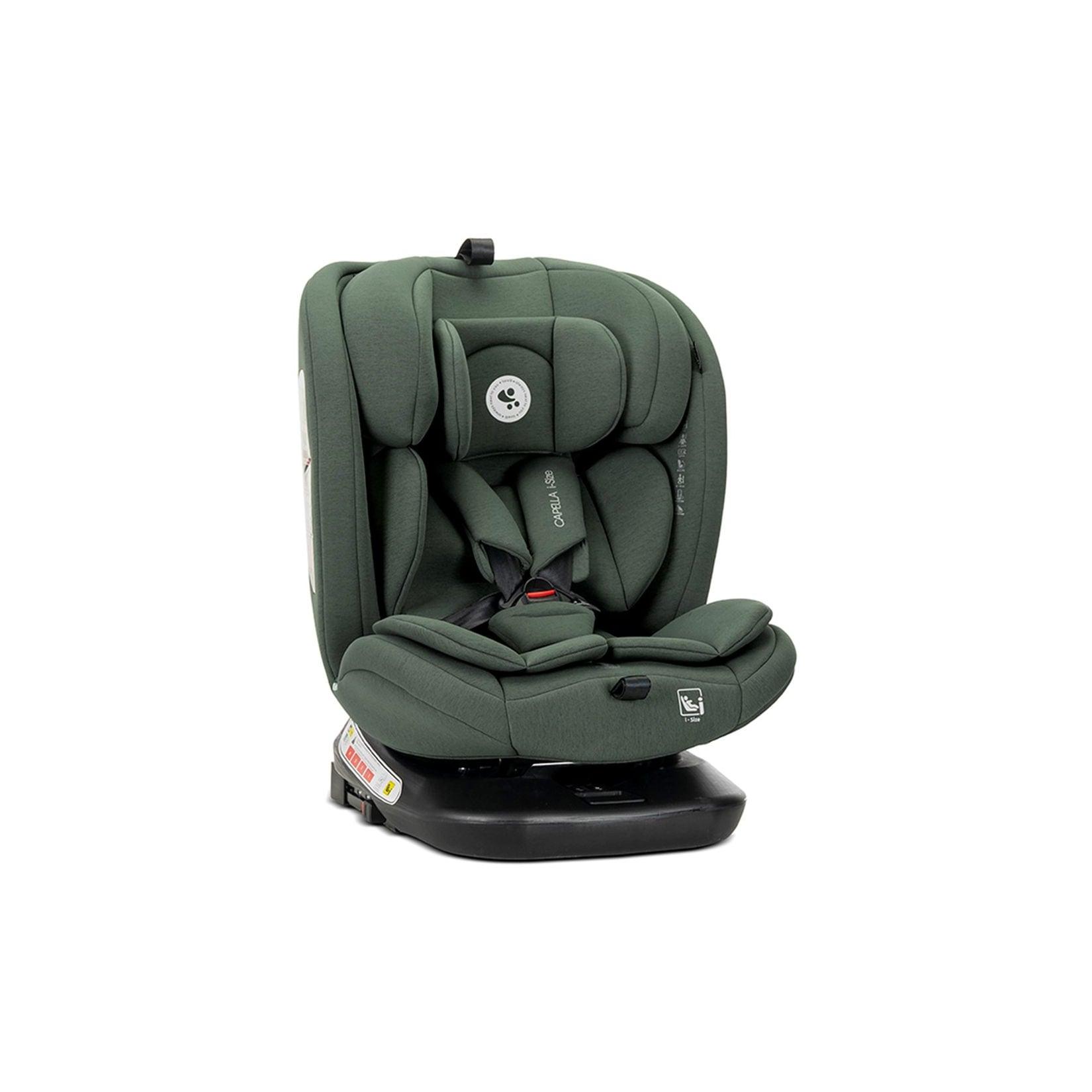 Lorelli Kindersitz Capella 40 - 150 cm Isofix Kopfkissen Kopfstütze verstellbar grün