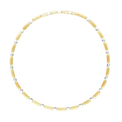 Gliederkette TITANIA "Titancollier", silber (silbergoldfarben), Halsketten, Damen, Titan, Gliederkette, bicolor