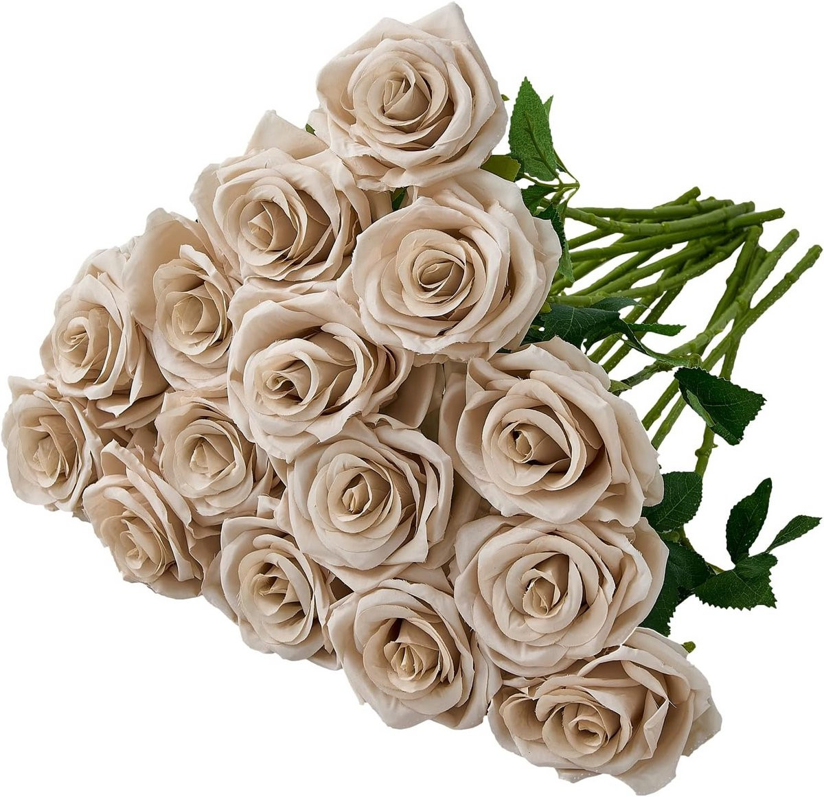 Set van 15 zijden kunstmatige rozen voor decoratie