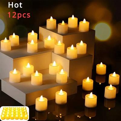 Uplifted Finds LED Candle Battery Powered Flameless Tea Candle 6 Pcs warm