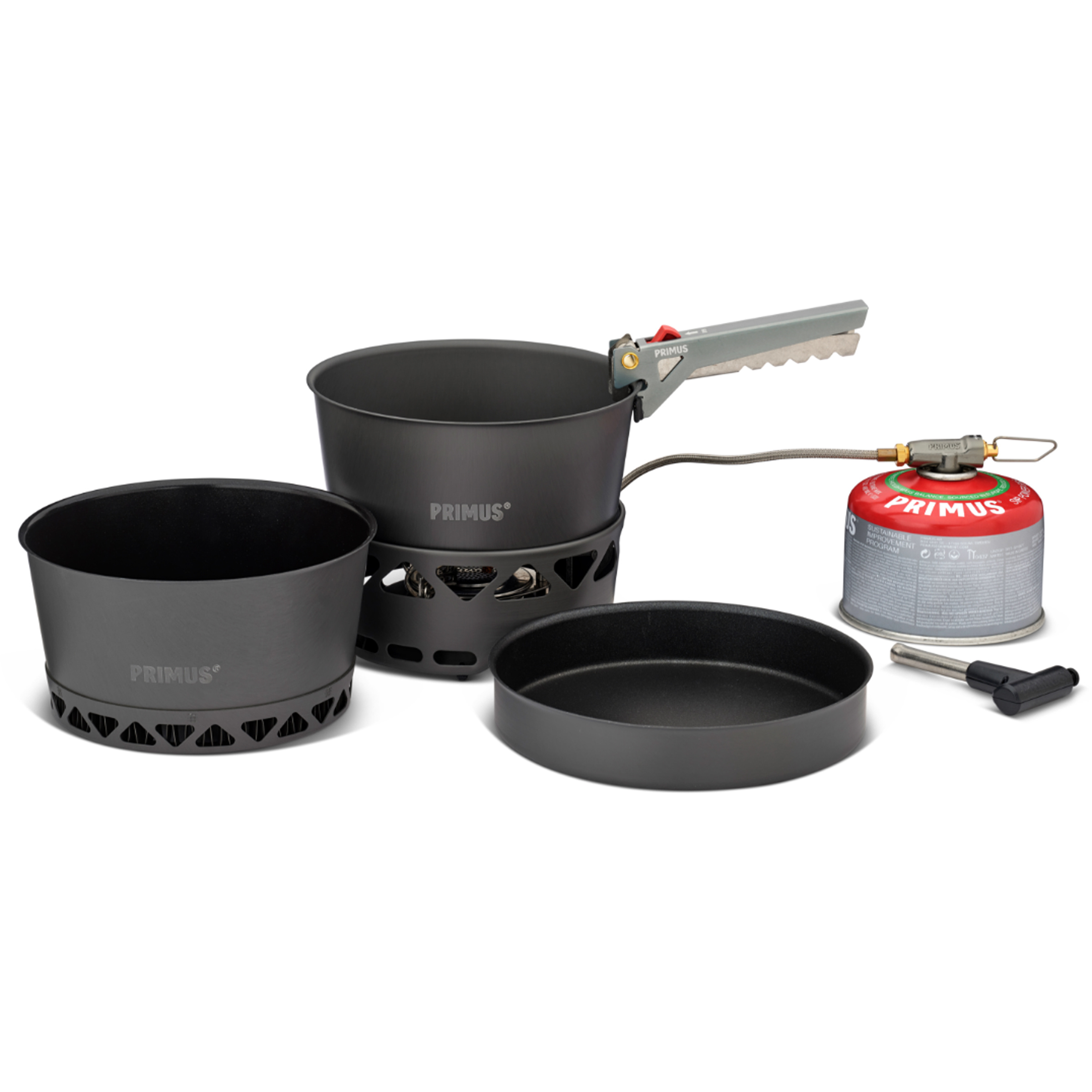 Primus Primetech II 1.3L W. Pfanne Kocher Set Campingkocher schwarz Trekking