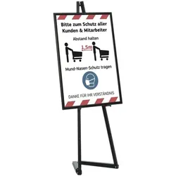 update displays Mobile Staffelei schwarz schwarz
