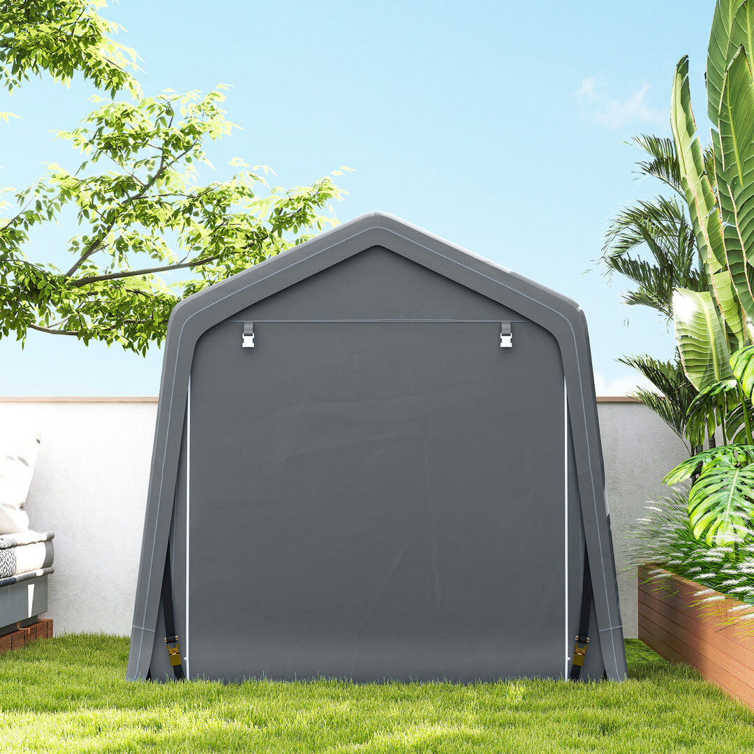 Outsunny Outdoor Garden Storage Shed Waterproof Gray 240cm W X 200cm D X 202cm H