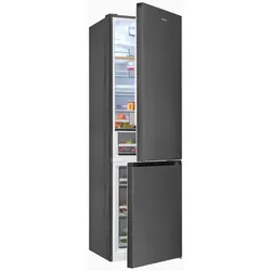 Exquisit Kühl-Gefrierkombination 377 l freistehend No Frost LED elektronische Temperaturregelung inoxlook-az KGC380-115-NF-040A inoxlook-az