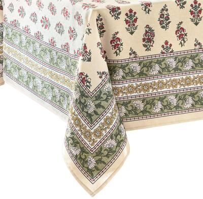 Threadmade Nomad Harvest Block Print Tablecloth