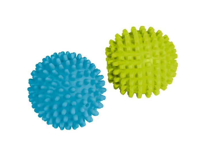 XAVAX Trocknerball Trocknerbälle für Wäschetrockner, Trocknerkugel , bunt, B:7,5cm H:6,5cm L:23cm Ø:6cm, Wäschekugeln, 2er Set, für weiche Wäsche, Trocknerball