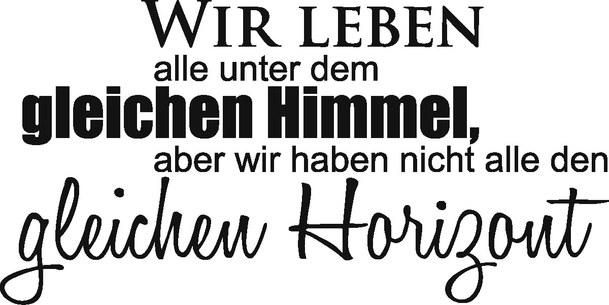 Ambiance-sticker Sticker "Same Himmel, aber anderen Horizont"