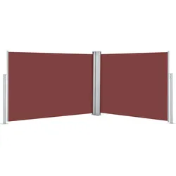vidaXL Ausziehbare Seitenmarkise Braun 120 x 1000 cm