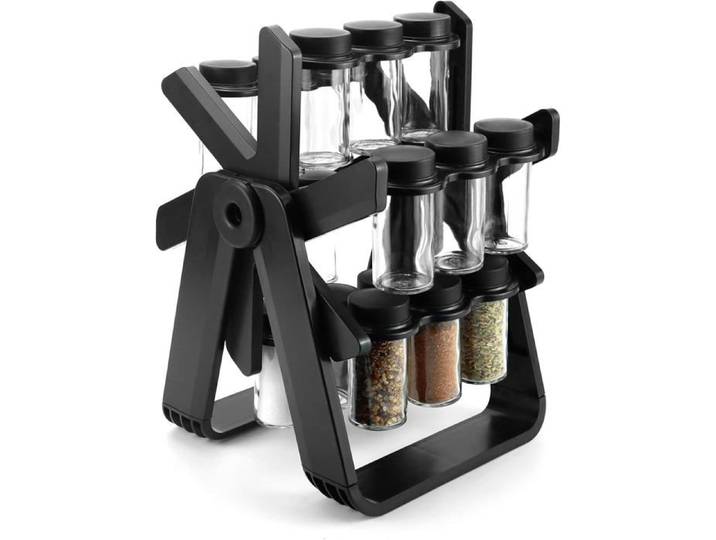 étagère à épices étagère à épices rotative à 360° 18 pots à épices avec étiquettes