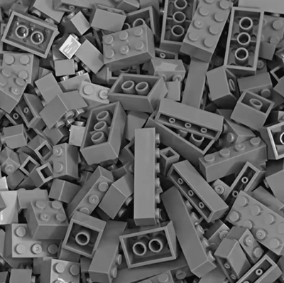 Uplift Curations DIY Building Blocks Bulk Set 120 Or 240PCS Colorful Classic Bricks For Creative Kids dark Grey 125g 120pcs