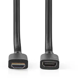 Nedis Ultra High Speed ​​HDMI  -Kabel - HDMI Stecker - HDMI Ausgang - 8K@60Hz - 48 Gbps - 1.00 m - Rund - 7.9 mm - Schwarz - Box