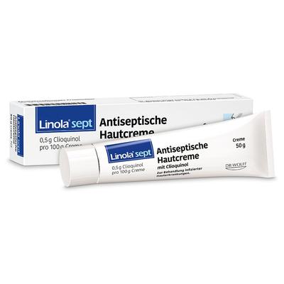 Linola sept Antiseptische Hautcreme mit Clioquinol 50 g Creme