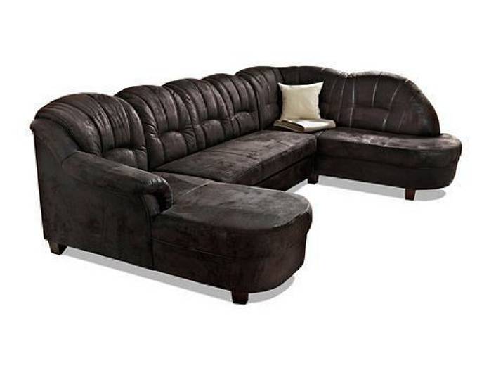 Wohnlandschaft HOME AFFAIRE Budapest, viel Platz, Breite 288cm, zeitlos und elegant, U-Form , schwarz, B:288cm H:84cm T:80cm, Sofas, Wohnlandschaft, wahlweise mit Bettfunktion