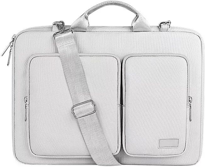 INF Sacoche pour ordinateur portable avec bandoulière L Gris Argenté