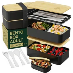 Umami Bento Box, Lunchbox, Schwarz, Braun