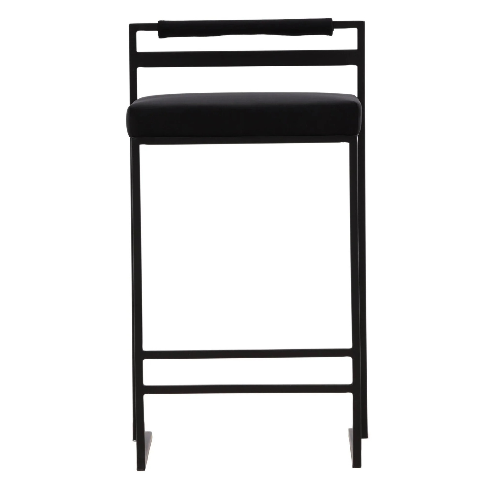 QUVIO Filo Barkruk 2-pack - Zwart Fluweel - Scandinavisch Design