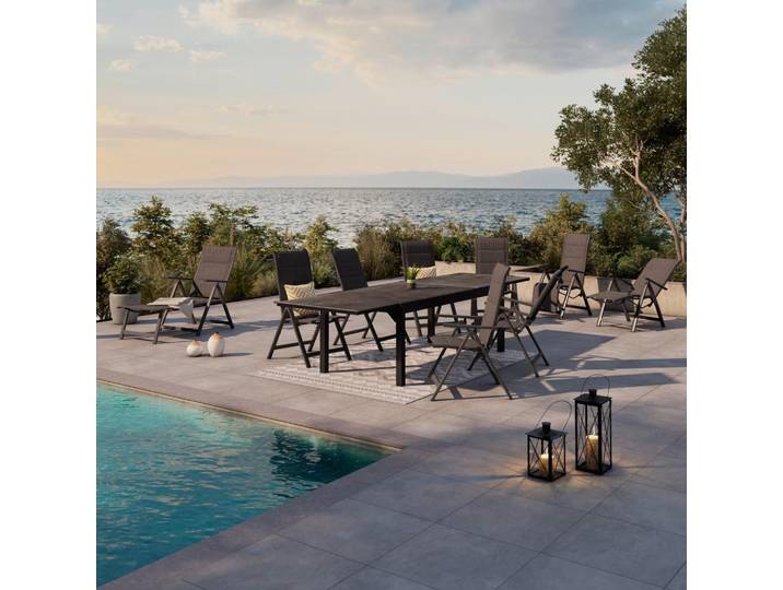 Gartensessel klappbar Verena Aluminium, Webstoff