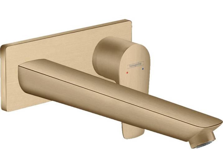 hansgrohe Talis E mitigeur monocommande de lavabo encastré\, montage mural\, robinet à crépine déverrouillable\, saillie de 225 mm\, 71734140
