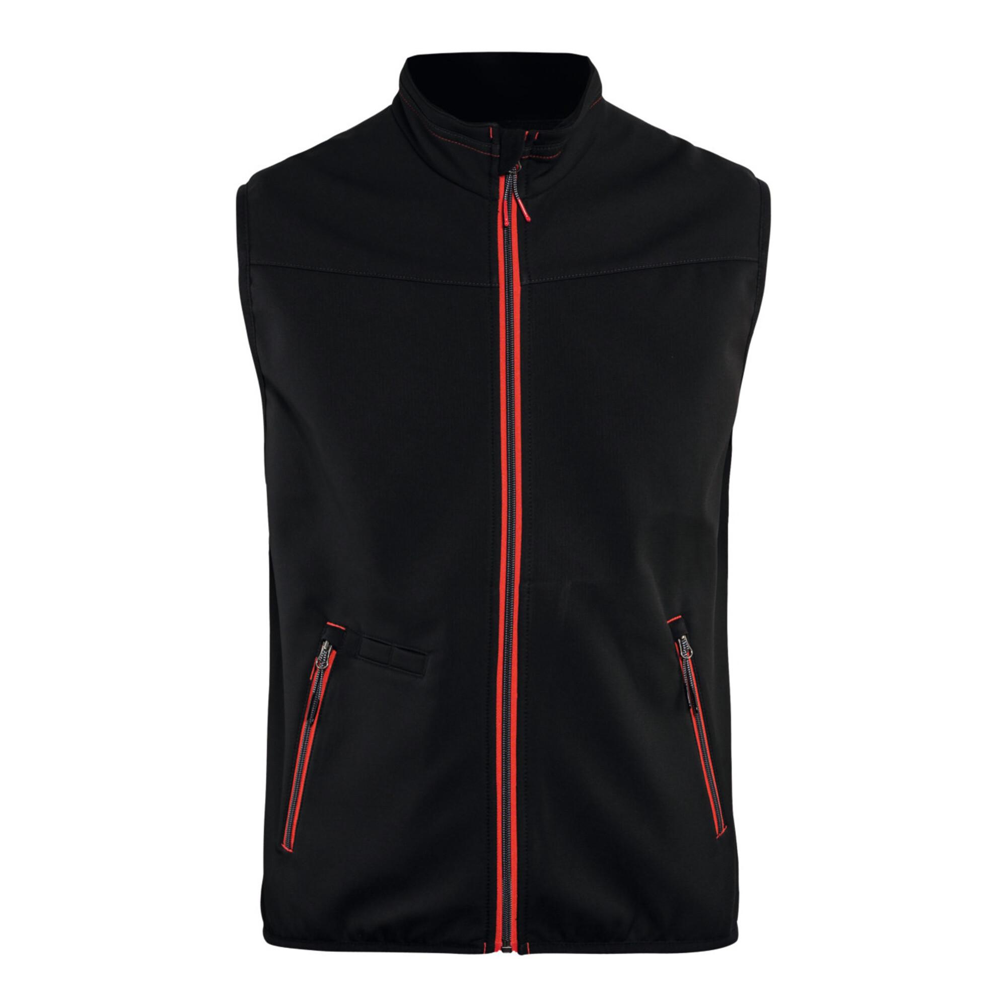 Blakläder Softshell Weste Service Plus, schwarz / rot, Unisex-Größe: M (385025169956M)