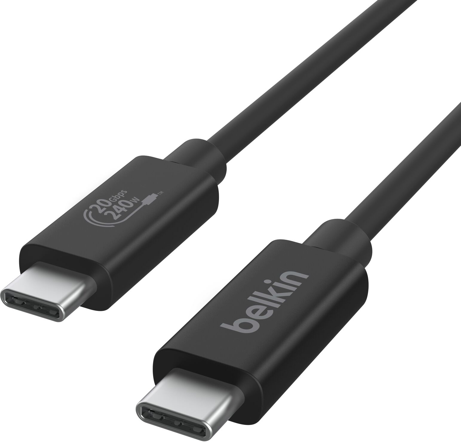 Belkin USB-Kabel "Connect", schwarz, 200cmcm, Kabel, USB4 USB-C / USB-C, 240W, 20 Gbit/s, USB-Kabel