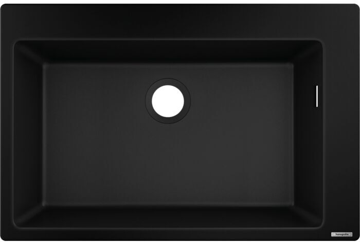 Hansgrohe Einbauspüle 43313170 770 x 510 mm, 1 Hauptbecken, Hahnloch vordefiniert, graphitschwarz
