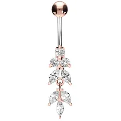 Titan Bananabell mit 925er Silber-Design BLÄTTER