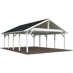 Palmako Carport Robert 40,6 m2 - weiß lackiert